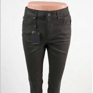 NWT Massimo Dutti Coated Black Jeans